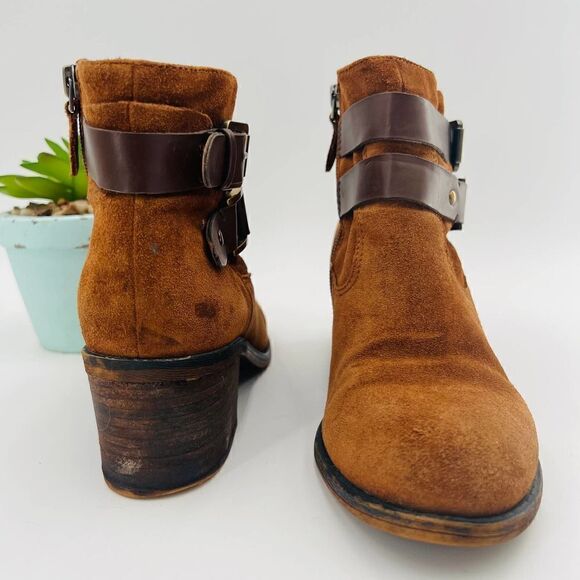 Franco Sarto Women's Linden Block Heel Brown Bootie Size 7 - Picture 10 of 12